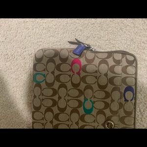 Coach small laptop case